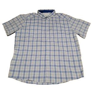 Under Armour Tide Chaser Men's Short Sleeve Shirt Size XXL Blue Plaid 1353334